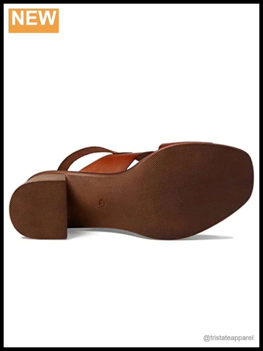 Platform Slingback Sandal Closed Toe Block Heel Leather